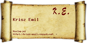 Krisz Emil névjegykártya